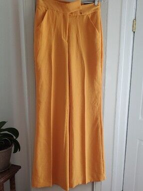 Express Mustard High-rise Flare Pants